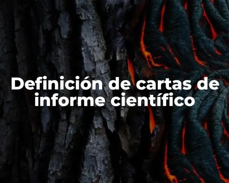 Definición de cartas de informe científico
