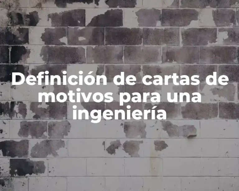 Definición de cartas de motivos para una ingeniería