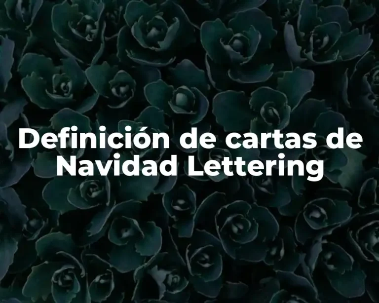 Definición de cartas de Navidad Lettering