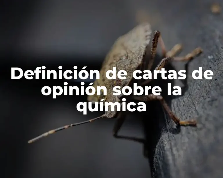 Definición de cartas de opinión sobre la química