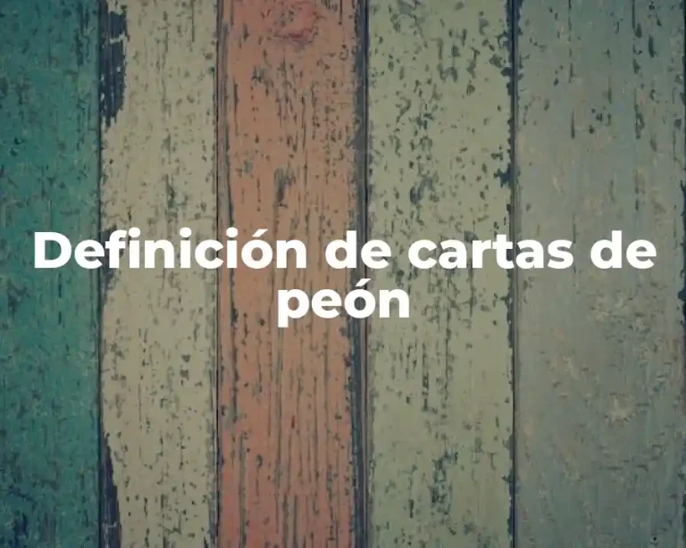 Definición de cartas de peón