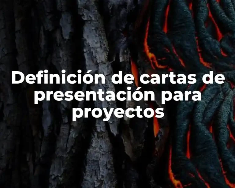 Definición de cartas de presentación para proyectos
