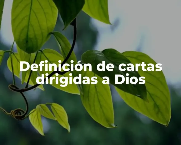 Definición de cartas dirigidas a Dios