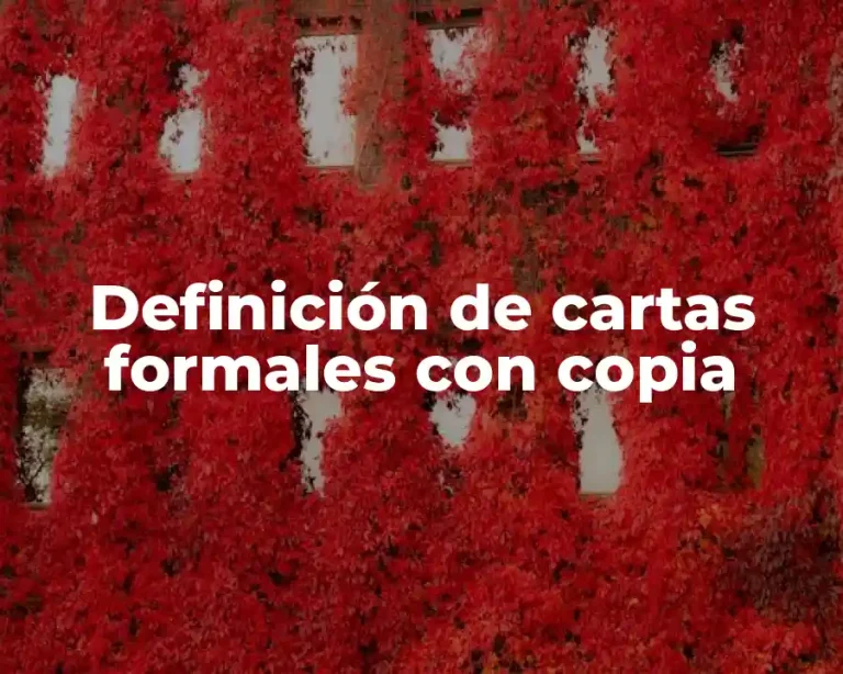 Definición de cartas formales con copia