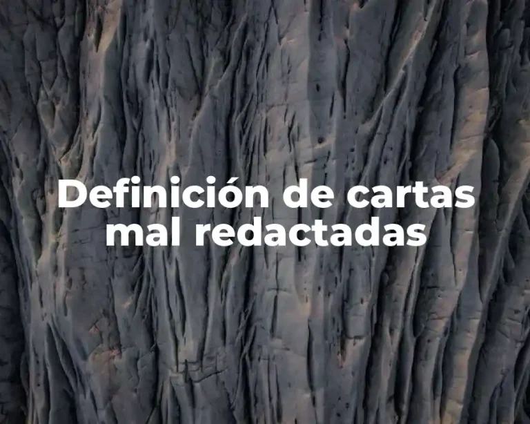 Definición de cartas mal redactadas