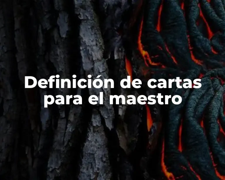 Definición de cartas para el maestro