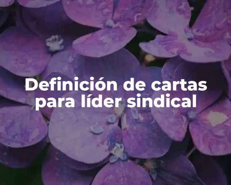 Definición de cartas para líder sindical