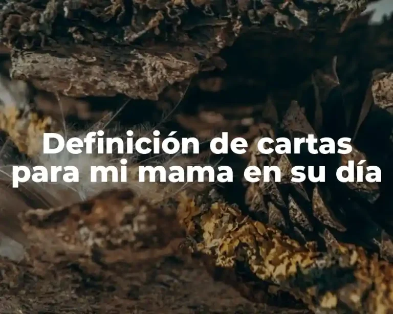 Definición de cartas para mi mama en su día