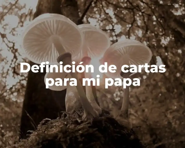Definición de cartas para mi papa