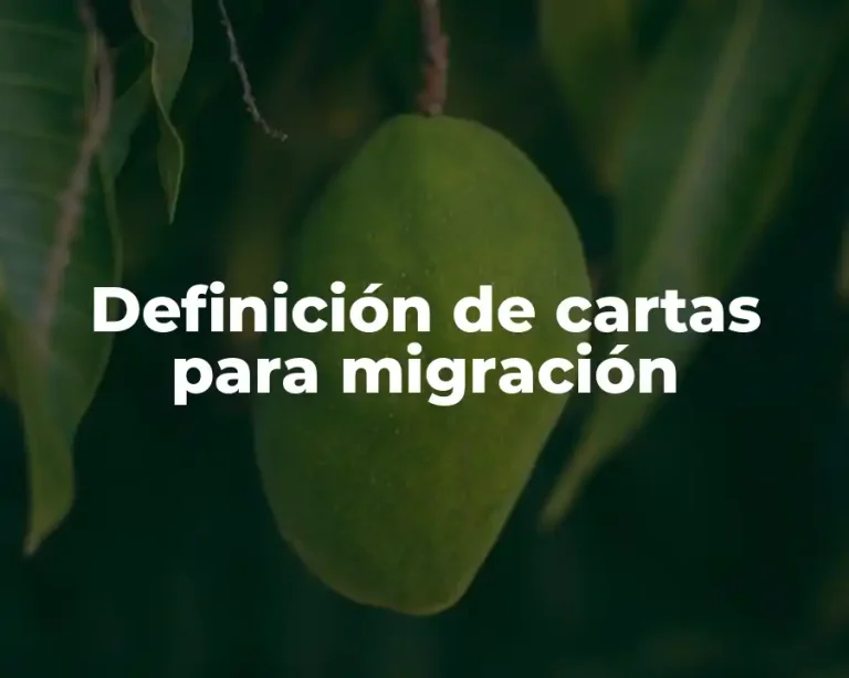 Definición de cartas para migración