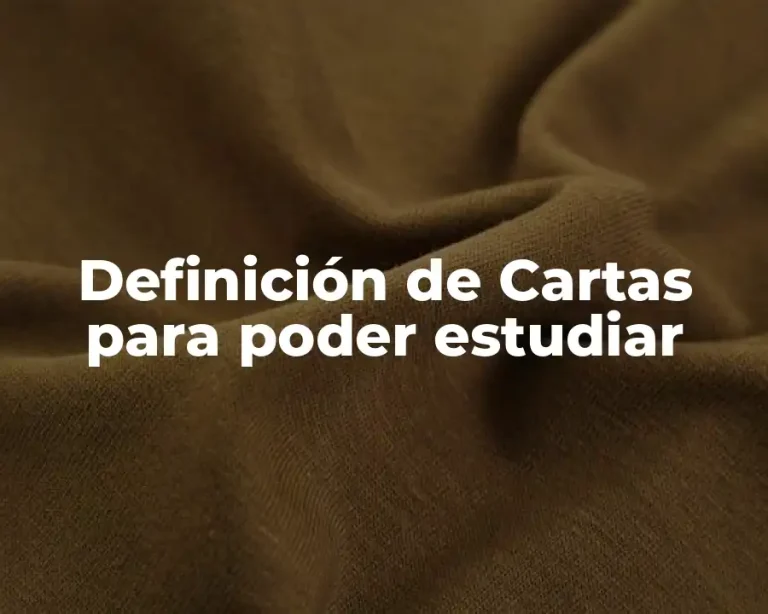 Definición de Cartas para poder estudiar