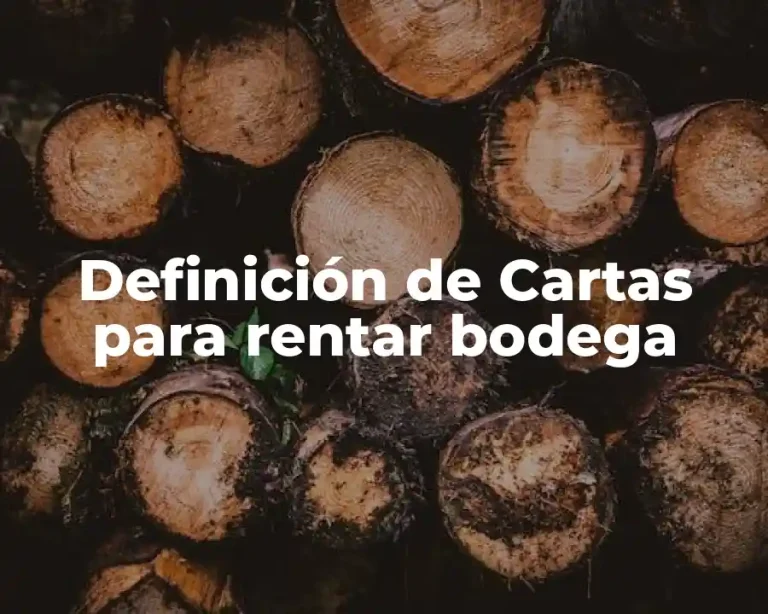 Definición de Cartas para rentar bodega