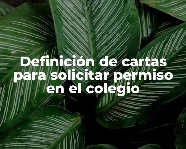 Definición de cartas para solicitar permiso en el colegio