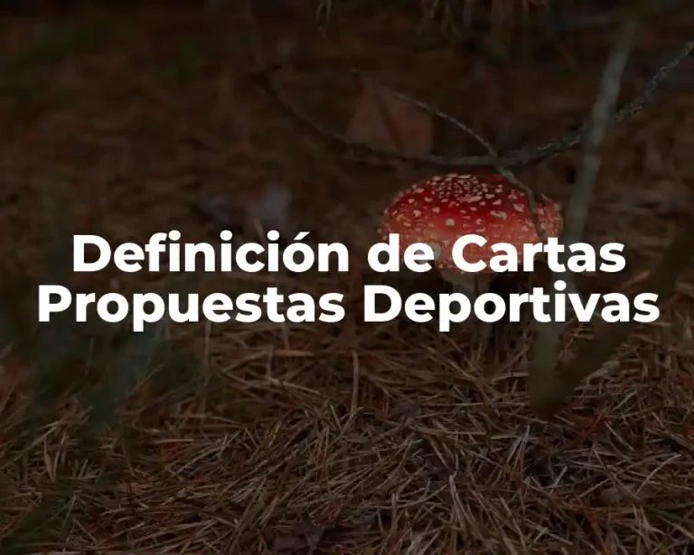 Definición de Cartas Propuestas Deportivas