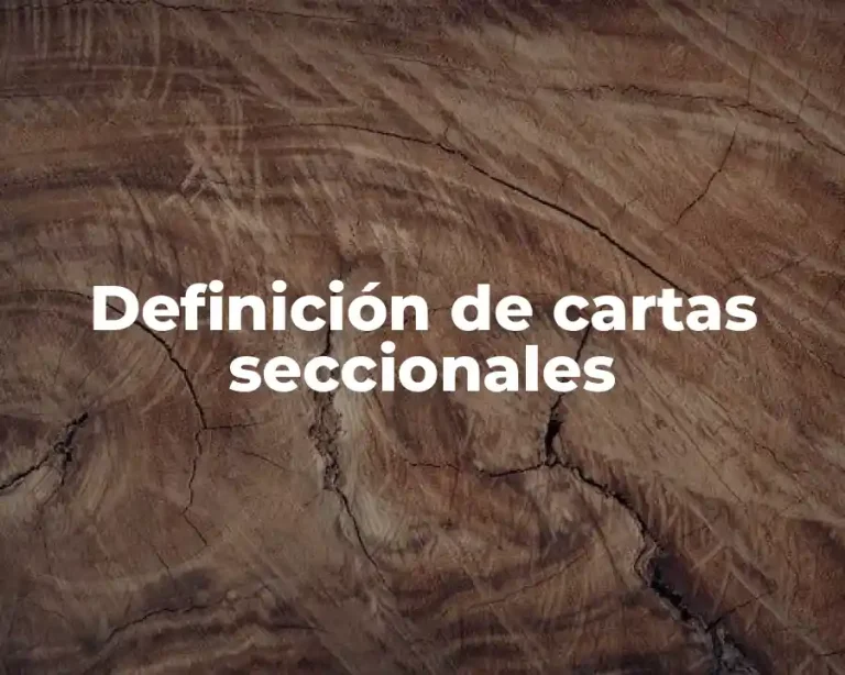 Definición de cartas seccionales