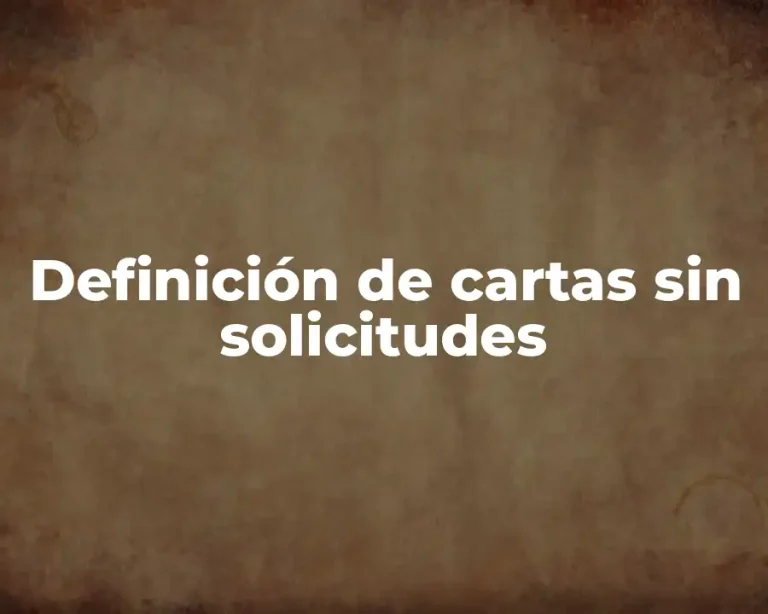 Definición de cartas sin solicitudes