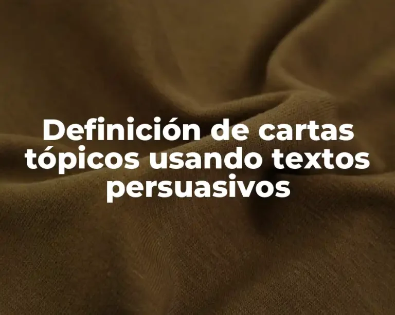 Definición de cartas tópicos usando textos persuasivos