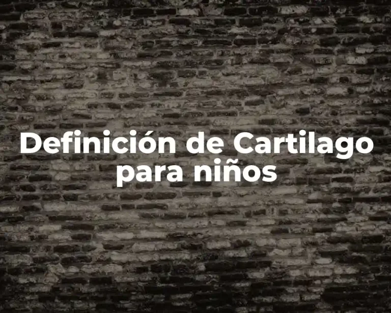 Definición de Cartilago para niños
