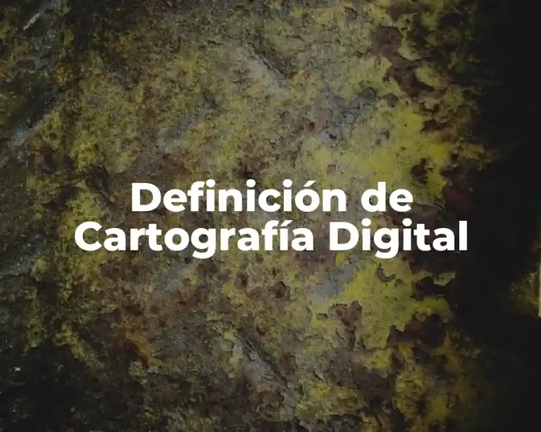 Definición de Cartografía Digital
