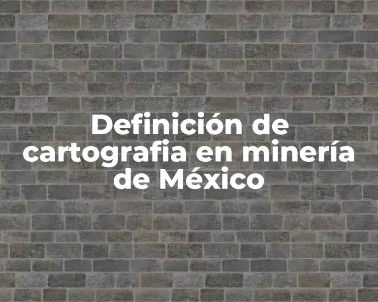 Definición de cartografia en minería de México