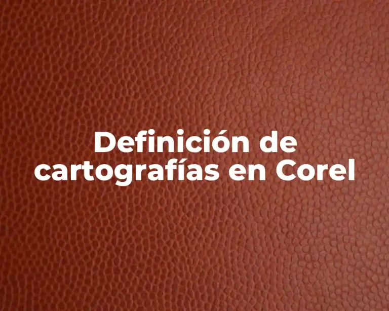 Definición de cartografías en Corel