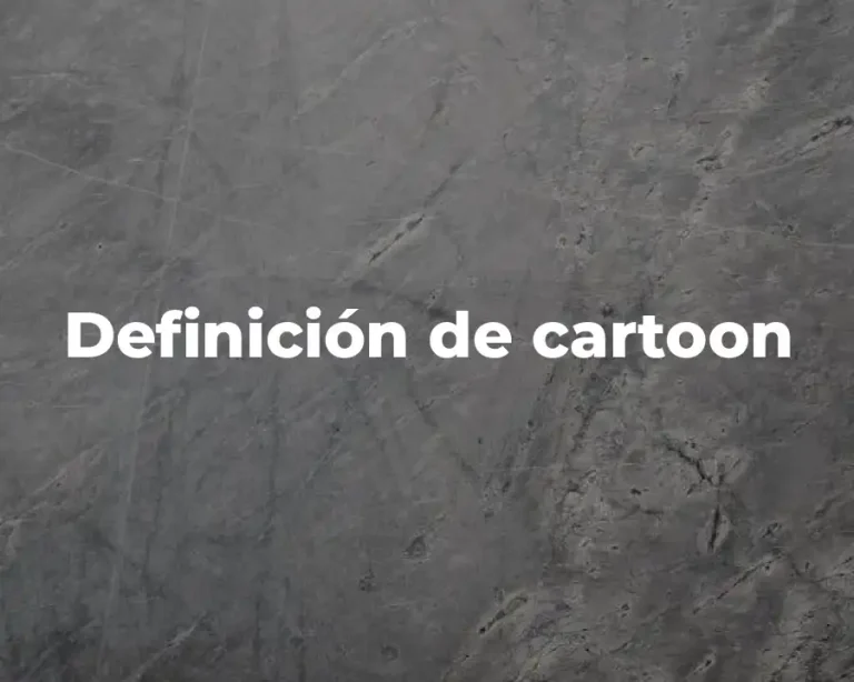 Definición de cartoon