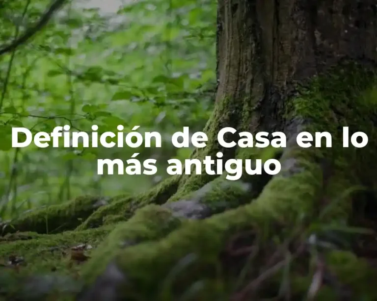 Definición de Casa en lo más antiguo