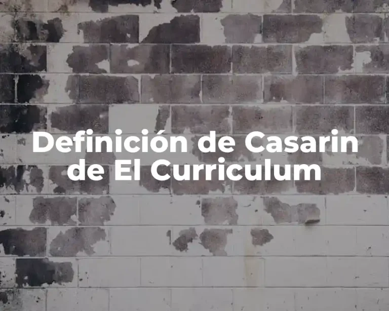 Definición de Casarin de El Curriculum