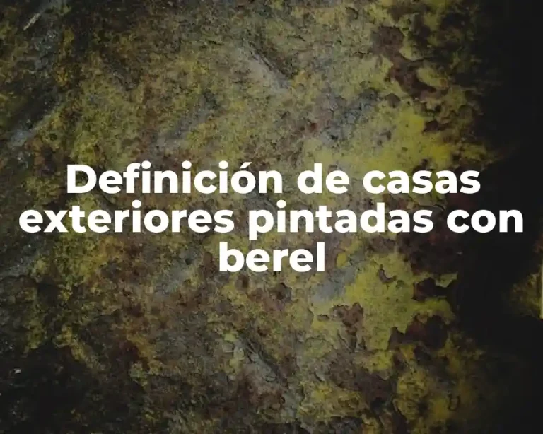 Definición de casas exteriores pintadas con berel