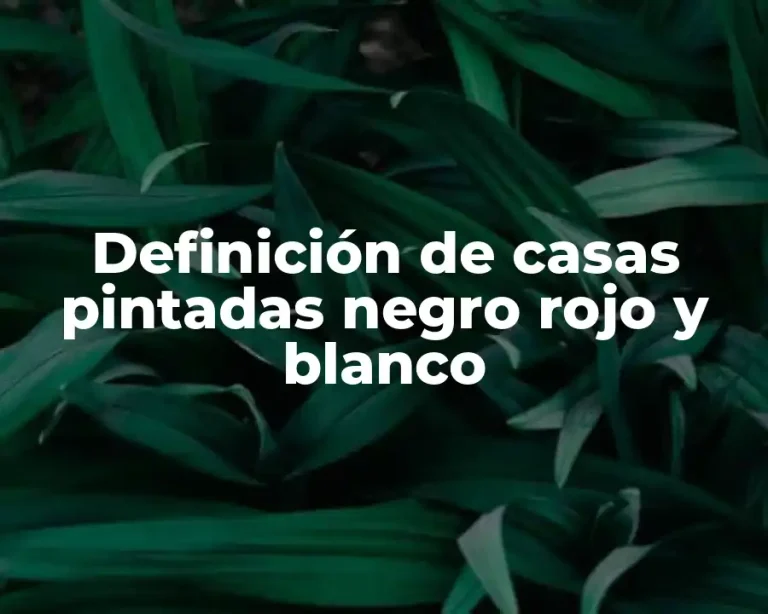 Definición de casas pintadas negro rojo y blanco