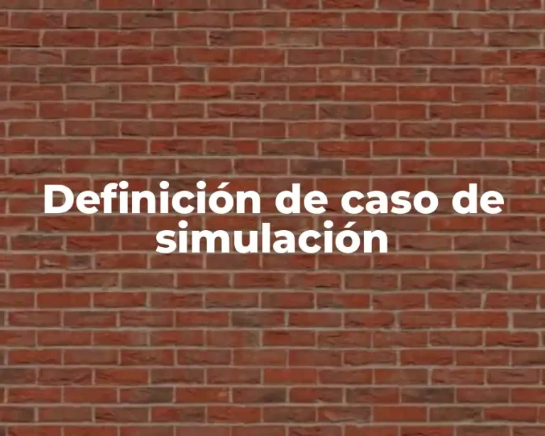 Definición de caso de simulación
