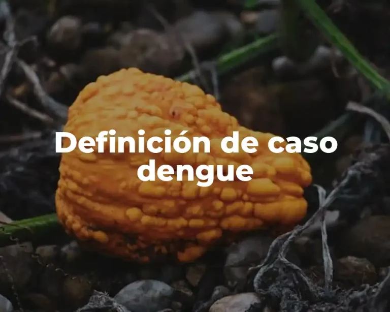 Definición de caso dengue