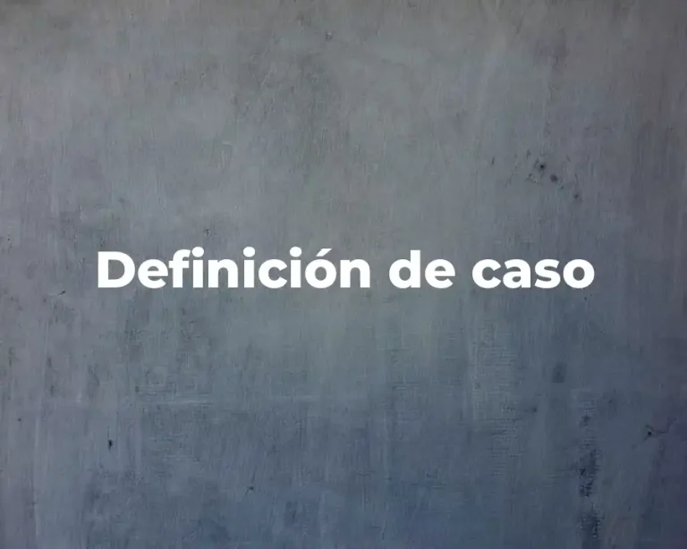 Definición de caso
