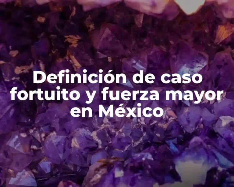 Definición de caso fortuito y fuerza mayor en México