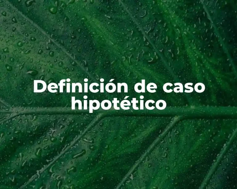 Definición de caso hipotético