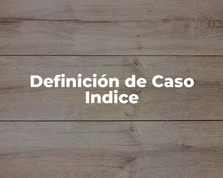 Definición de Caso Indice