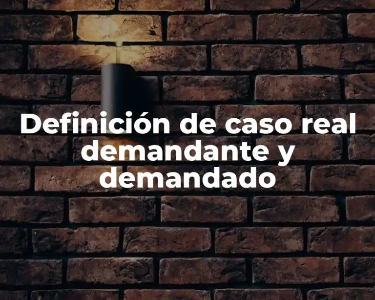 Definición de caso real demandante y demandado