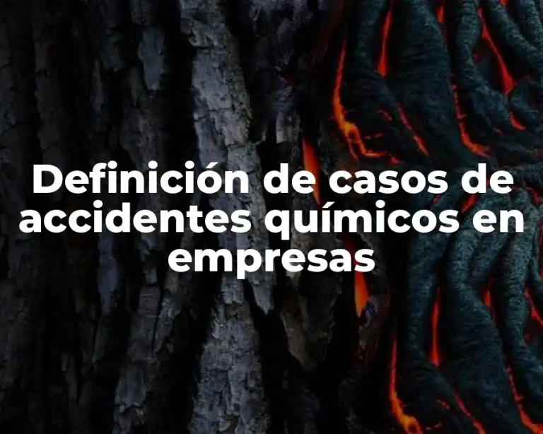 Definición de casos de accidentes químicos en empresas