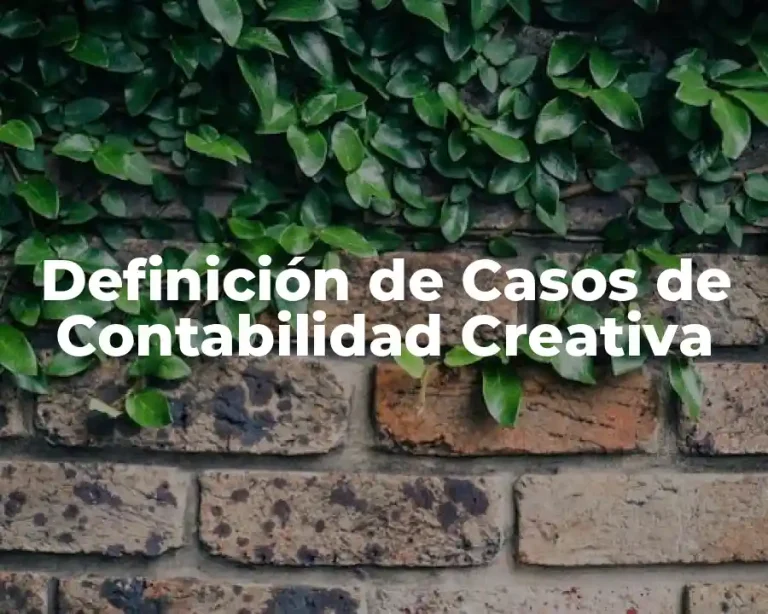 Definición de Casos de Contabilidad Creativa
