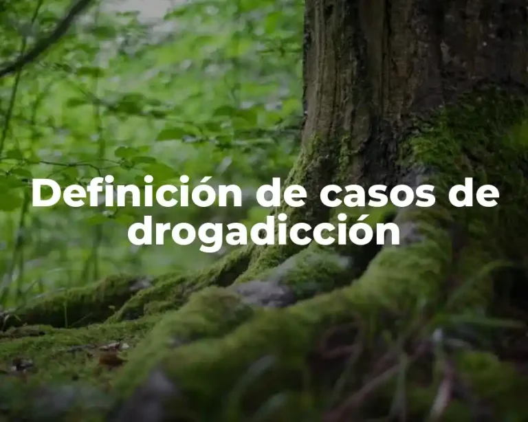 Definición de casos de drogadicción