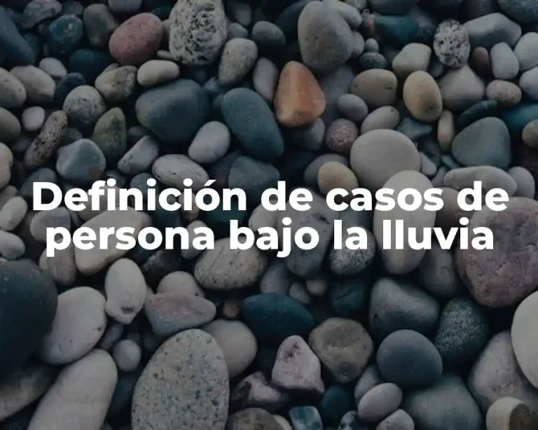 Definición de casos de persona bajo la lluvia