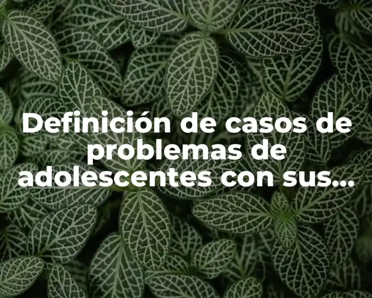 Definición de casos de problemas de adolescentes con sus padres
