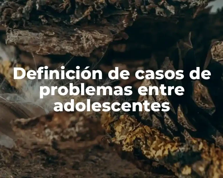 Definición de casos de problemas entre adolescentes
