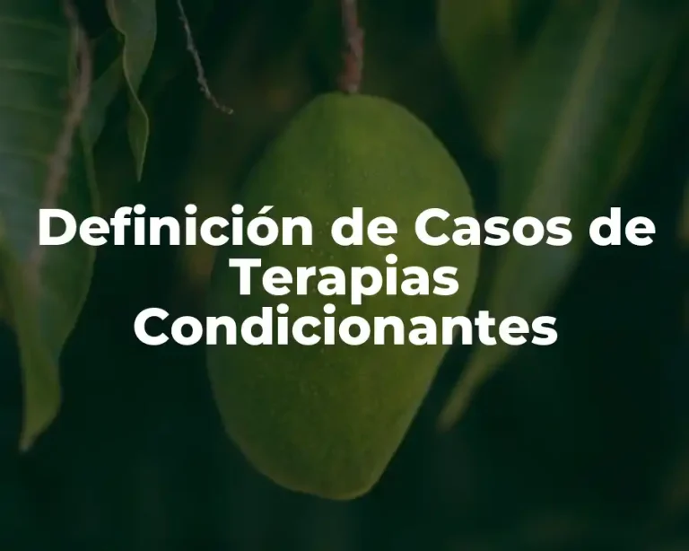 Definición de Casos de Terapias Condicionantes