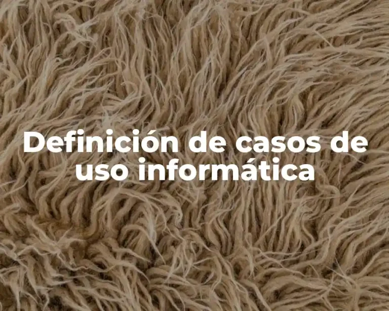 Definición de casos de uso informática