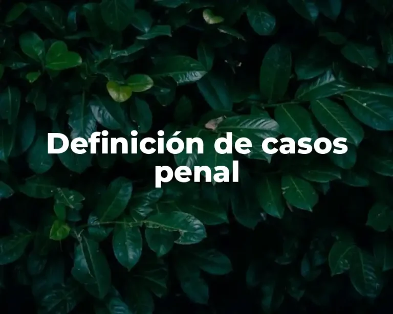 Definición de casos penal