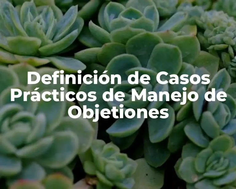 Definición de Casos Prácticos de Manejo de Objetiones