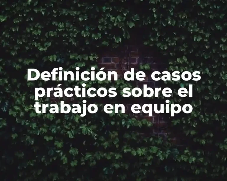 Definición de casos prácticos sobre el trabajo en equipo