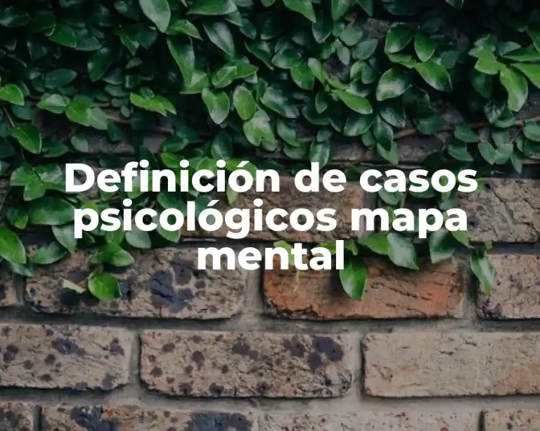 Definición de casos psicológicos mapa mental
