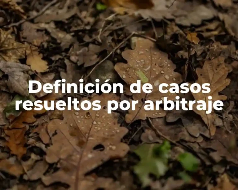 Definición de casos resueltos por arbitraje